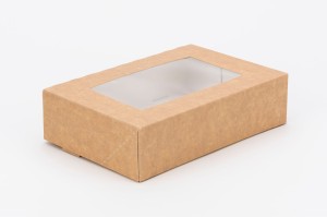 Paper Sushi Box with Window 21x14x5 cm (100 pcs.) (1)